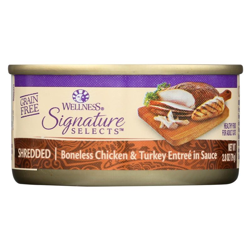 Wellness Pet Products Cat - Can - Turkey - Chicken - Signature Selects - Case Of 12 - 2.8 Oz_voghion.com