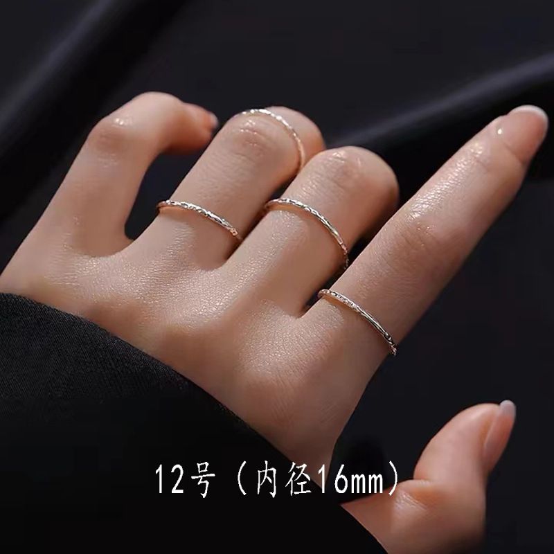 Sottile intarsio di diamanti per le donne, versioni giapponesi e coreane, anello di nicchia, piccola apertura squisita di diamanti rotti, può essere_voghion.com