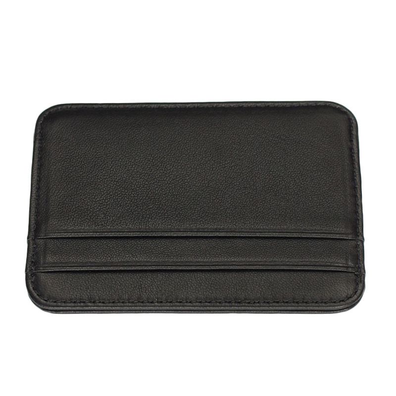 Sheepskin Ultra Thin Mini Card Holder Soft Leather Lightweight Bank Card Holder Small Coin Purse Genuine Leather Creative Simple Card Bag_voghion.com