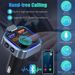 Car Bluetooth5.0 FM Transmitter, Wireless Car Handsfree Radio Mp3 Player Adapter, Car Charger Car Kit Support TF Card U Dish Input XYZ_voghion.com