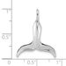 14K White Gold 3-D Polished Whale Tail Charm_voghion.com