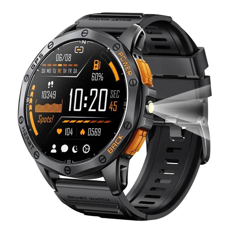 Cross Border Neue GPS Smartwatch K67 Bluetooth Anruf Höhe Barometer Kompass AMOLED Smartwatch_voghion.com