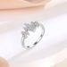 Anello con battito cardiaco ECG - Anello in argento sterling 925 con zirconi e diamanti_voghion.com