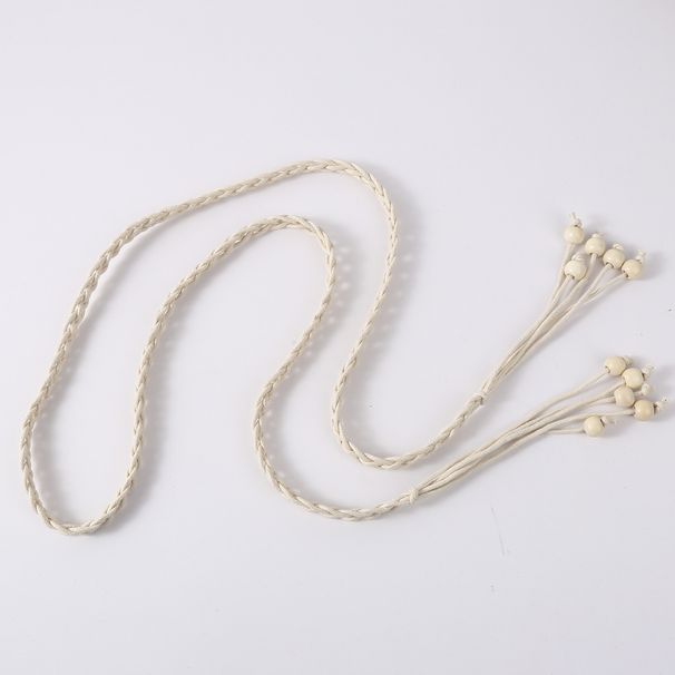 Cintura intrecciata in filo di cotone in stile etnico da donna, con catena decorativa, semplice e versatile, con nappa, in vita, in corda, in mucca_voghion.com