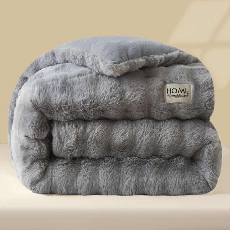 Täcken & täcken Tjockt Varmt Vintertäcke Milky Velvet Sängtäcke_voghion.com