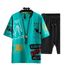 Ice Silk Summer Men's Korean Style Casual Comfortable Basketball Beach Sports T-Shirt Short Sleeve Two-Piece Set_voghion.com