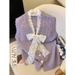 Women's Clothing V Neck Lace Bow Vest Sweater For Women New Spring And Autumn Outer Layered Sweater Vest_voghion.com