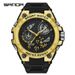 Men's Sport Watch With Dual Display, Alarm, Waterproof, LED Backlight, Stopwatch, And Day/Date Function - Stylish Round Dial For Active Lifestyles_voghion.com
