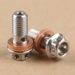 Motorkerékpár Ti titán banjo csavar olajleeresztő / üreges csavar M10 * 1,25 mm / 1,0 mm féktömlőhöz Master Cyder féknyereghez_voghion.com