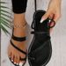 Plus Size Lightweight Flat For Women With Woven Straps Beach Toe Post Women's Sandals Slippers_voghion.com