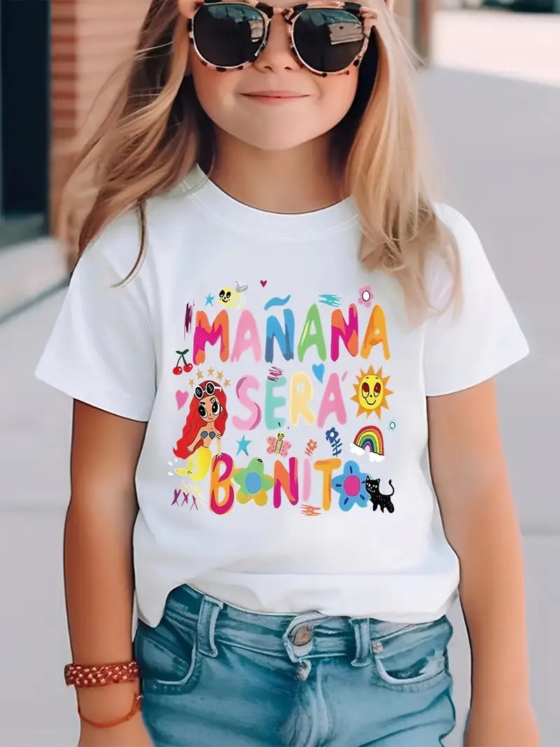 Camisetas de manga corta para madres e hijos, camisetas de media manga para niñas, camisetas de manga corta_voghion.com
