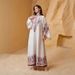 Elegantes muslimisches Abaya-Kleid im Dubai-Stil, langärmliges, fließendes Maxikleid mit Digitaldruck und Strassdetails_voghion.com