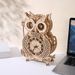 3D three-dimensional puzzle wooden toy, educational assembly toy DIY creative owl pendulum clock_voghion.com