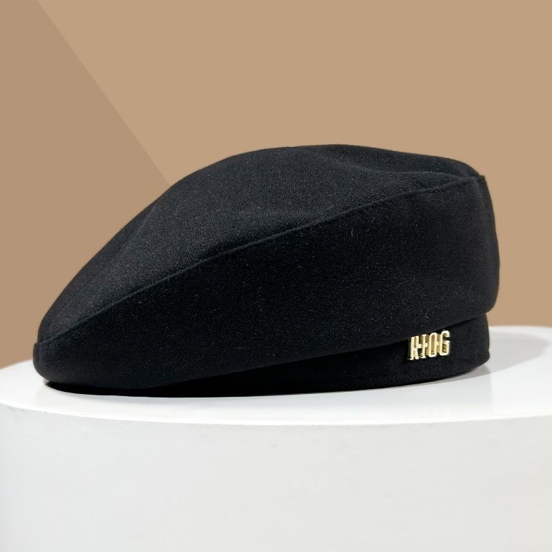 Šešir Beret Ženski Jesenski i Zimski Nova Verzija Svestran Internet Celebrity Pokazivanje Lice Mali Smeđi Trendi Literarni Bere Šešir_voghion.com