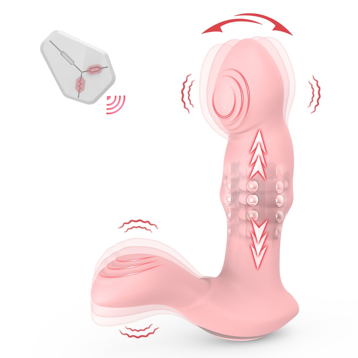 Mengqi Vibrating Prostate 1st Generation 10 Frequency Massager Silicone Rechargeable Anal Plug Male Vibrator Sex Toys_voghion.com