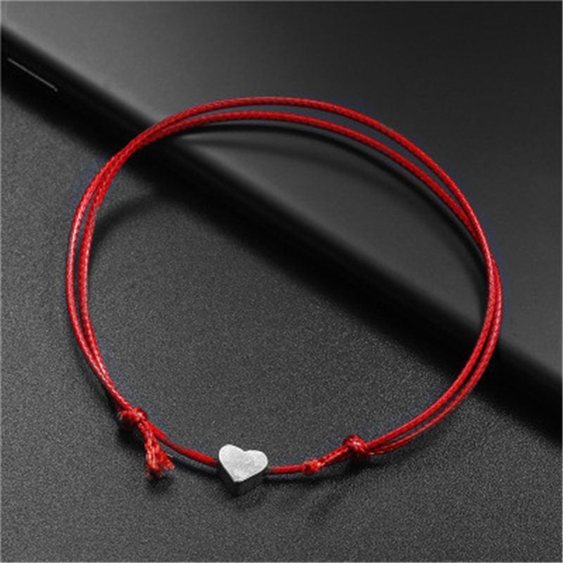 nieuwe diy liefde enkelband persoonlijkheid dames effen kleur sieraden_voghion.com
