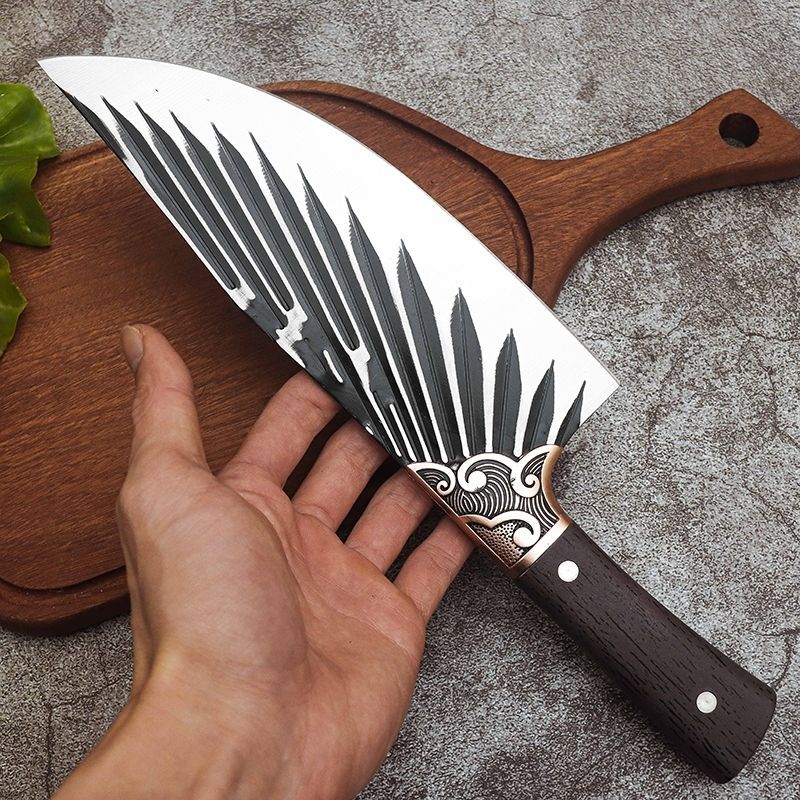 Coltello da macellazione di suini, set completo, affilato e forgiato a mano, per tagliare ossa commerciali e affettare carne di maiale_voghion.com