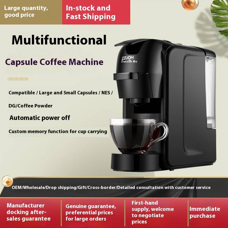 ZuoZuoMo Automatic Capsule Coffee Machine, Compact Espresso Maker For Home & Office, 5-10 Cup Capacity_voghion.com