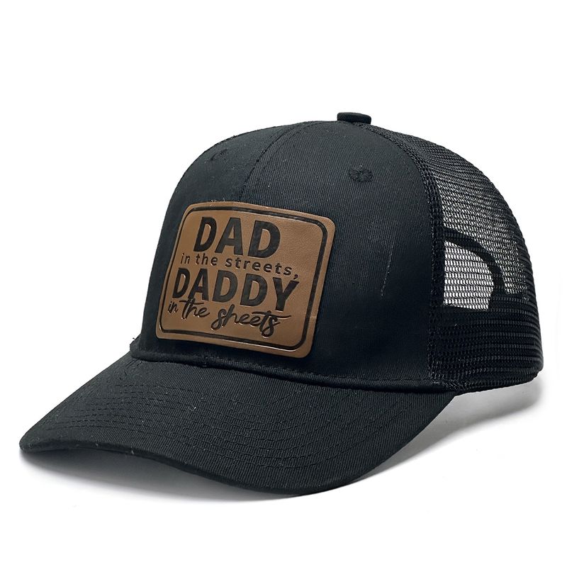 Unisex DAD DADDY alphabet pattern is suitable for traveling and wearing outdoor net hats_voghion.com