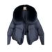 Women's Winter Fashion Coat With Detachable Faux Fur Collar – Stylish Loose Fit Thick Warm Jacket (Black/White)_voghion.com