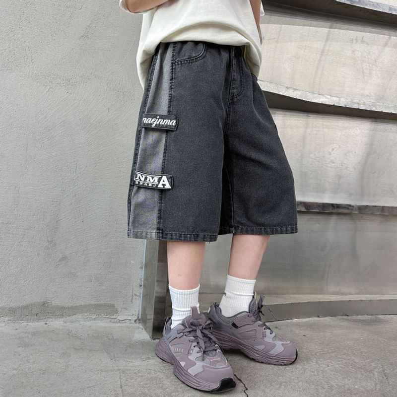 ​​Jeansshorts mit Stretchbund für Jungen – Weiche, gewaschene Baumwolle, 5-Zoll-Jeans (120–170 cm) | Schultauglicher Stil | Vorgeschrumpft und farbecht​​_voghion.com