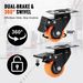 SucceBuy 2/3/4/5/6-inch Swivel Plate Casters Set Of 4 With Security Dual Locking PVC Caster Wheels For Cart Furniture_voghion.com