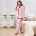 Damen Herbst und Winter Fleece Verdickt Einfaches und Bequemes Pyjama Set_voghion.com