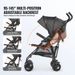Backrest Black Lightweight Fold Adjustable Storage Stroller Easy Compact_voghion.com