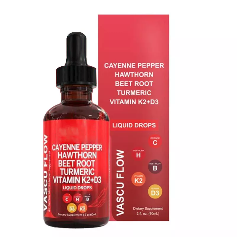 60ml Naturalny płynny pieprz cayenne Kropla głogu Burak Witamina D3 K2_voghion.com