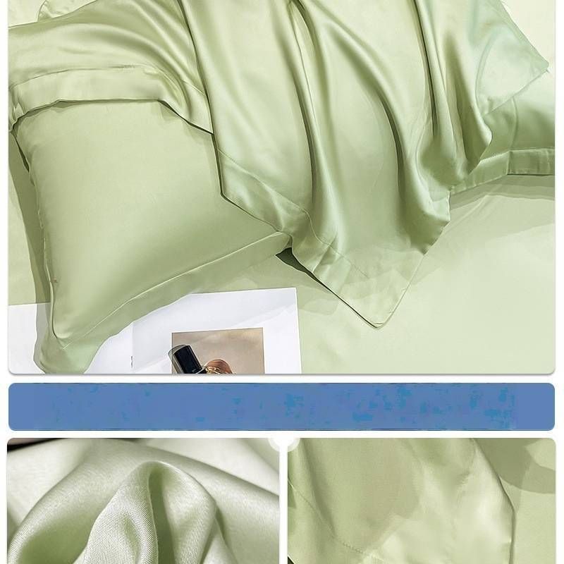 Set de 2 fețe de pernă Tencel - Fețe de pernă premium din mătase pentru dimensiuni standard/Queen (respirabile, hipoalergenice, moi și răcoritoare, pentru acasă și în cămin)_voghion.com