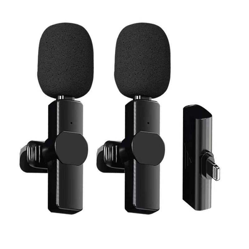 Wireless Lavalier Microphone For Phone,Computer, Mini Lapel Mic With Noise Reduction And Crystal Sound For Video Recording, Vlogging, YouTube_voghion.com