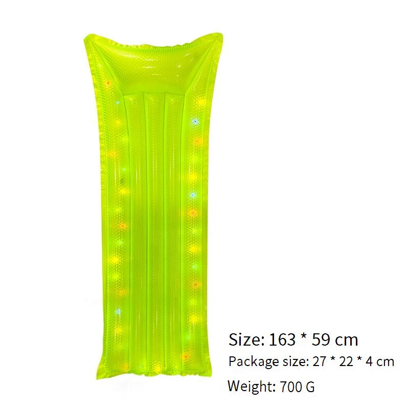 Explosion-Proof PVC Inflatable Hammock With LED Lights - Foldable Floating Bed For Adults (Pool Lounge Chair Waterproof & Portable)​_voghion.com