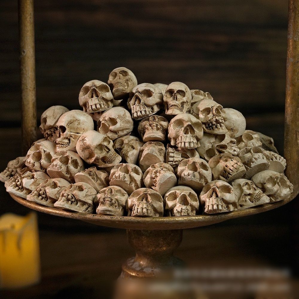 Mini Pumpkin Skull Set Halloween Decorations Holiday Party Atmosphere Desktop Ornaments_voghion.com