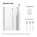 Sonic Electric Toothbrush – 5 Modes, 40,000 RPM, IPX7 Waterproof, UV Sanitizer & Soft Bristles (White/Blue/Pink, 3 Brush Heads Included)_voghion.com