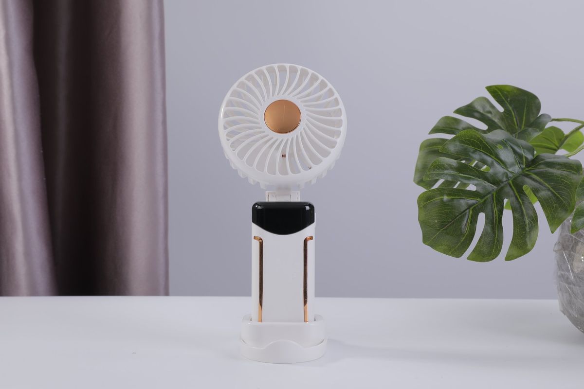 Portable USB Handheld Fan With Foldable Design Digital Display & Aromatherapy Function - Mini Desktop Air Cooler_voghion.com