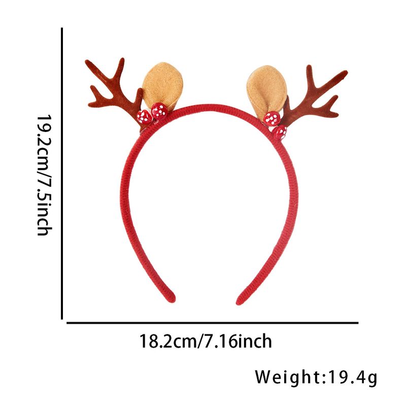 New hair with plush antlers, party decoration, forest style Christmas deer ear headband_voghion.com