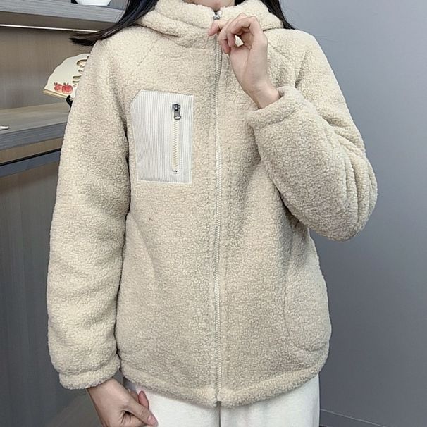 Damen-Oversize-Wollmischungsmantel – Winterjacke mit Kapuze, Samtfutter und dicker Wattierung_voghion.com