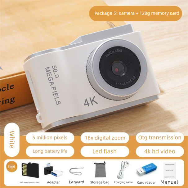 CCD Cyfrowy, uroczy, wysokiej jakości, HD Selfie, studencki, podstawowy, kompaktowy aparat podróżny, przenośny_voghion.com