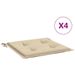 Cuscini per sedia da giardino Oxford Beige 19,7x19,7x1,2 pezzi Tessuto 4_voghion.com