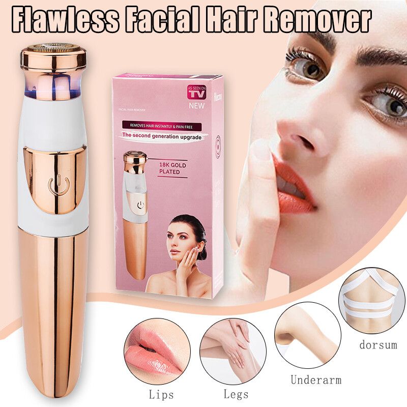 Lady Flawless Electric Facial Hair Remover Discreet Pain-Free Epilator Trimmer_voghion.com
