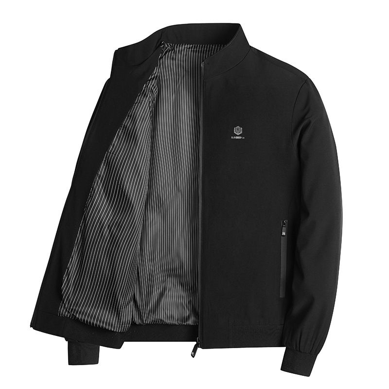 New Business Men's Coat Spring And Autumn Simple Style Stand Collar Trendy Jacket For Men_voghion.com