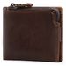 wallet men's wallet rfid anti-theft brush genuine leather short wallet multi-card retro zipper wallet_voghion.com