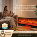 Camino elettrico elettronico a LED con fiamma simulata in stile europeo, riscaldatore decorativo incorporato per uso domestico_voghion.com
