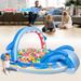 Inflatable Kids Water Park With Slide Unicorn Sprinkler Arch Splash Pool With Spray Fountain Wave Game Ocean Theme For Outdoor Summer Fun_voghion.com