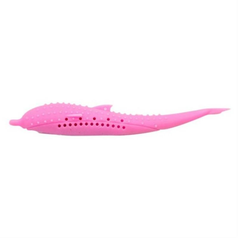 Catnip Cat Teeth Cleaning Silicone Dolphin Toy_voghion.com