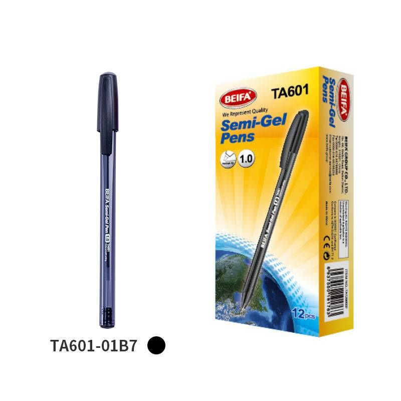 Kugelschreiber, klassisch, schnelltrocknend, einfache Kappe, Kugelschreiber, 1,0 mm, blau-schwarz, mittlerer Ölstift, schreibt reibungslos und kontinuierlich_voghion.com