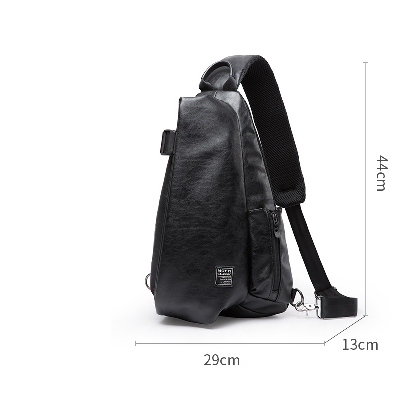 Men's Bag Trendy Shoulder Bag Messenger Bag Men's Bag Casual Pvc Leather Surface Cross Border_voghion.com
