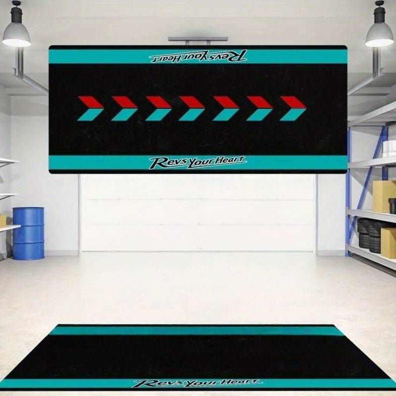Motorcycle Display Mat - Heavy-Duty, Non-Slip & Dirt-Resistant For Bike Shows & Parking_voghion.com