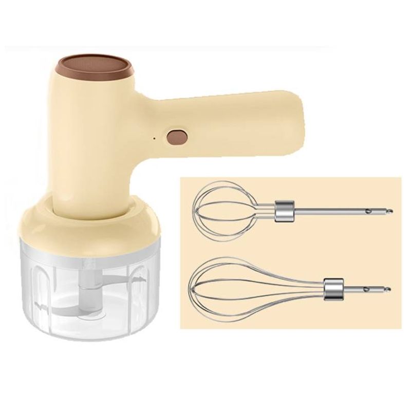 2 In 1 Portable Wireless Garlic Chopper Egg Beater Mixer Cooking Machine_voghion.com