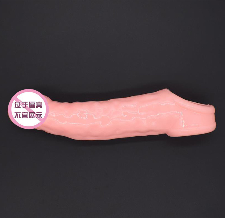 Sleeve Reusable with Vibrator  Ring 19cm Clear  Ring Extender Soft Dick Enlarger for Couples Reusable Con_voghion.com